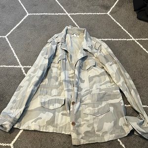 NWT Camo Cinched Waist Jacket
